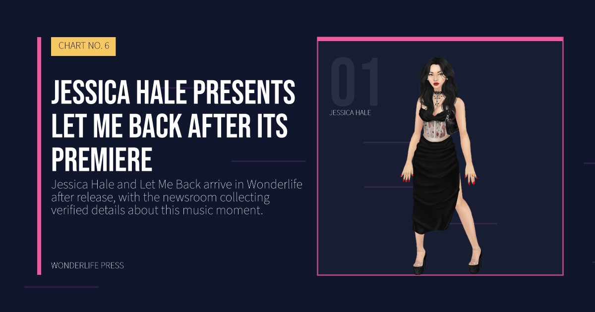 Wonderlife Press: Jessica Hale presents Let Me Back after its premiere. artist portrait. CHART NO. 6.