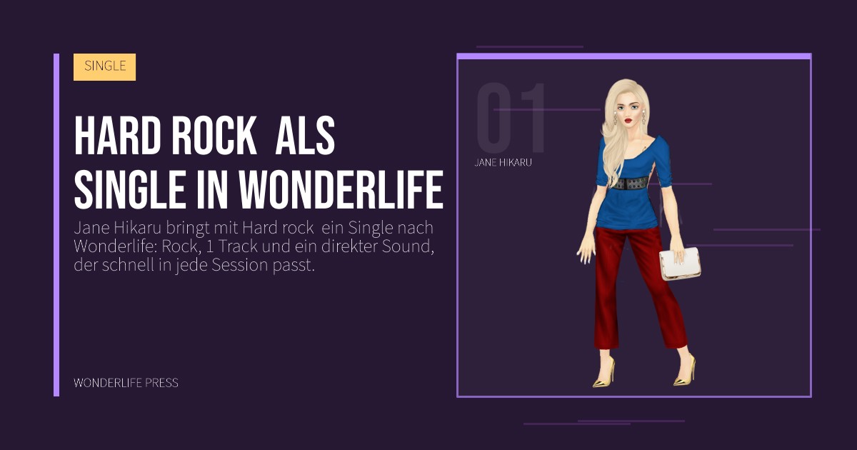 Wonderlife Press: Hard rock  als Single in Wonderlife. Künstlerporträt. SINGLE.