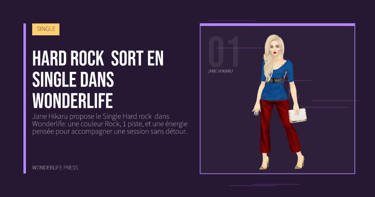 Wonderlife Press: Hard rock  sort en Single dans Wonderlife. portrait des artistes. SINGLE.