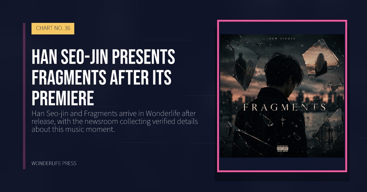 Wonderlife Press: Han Seo-jin presents Fragments after its premiere. release artwork. CHART NO. 36.