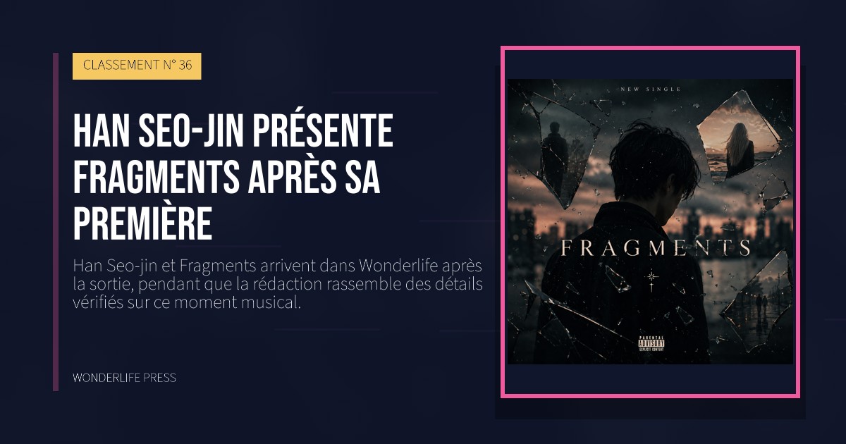 Wonderlife Press: Han Seo-jin présente Fragments après sa première. pochette de la sortie. CLASSEMENT N° 36.