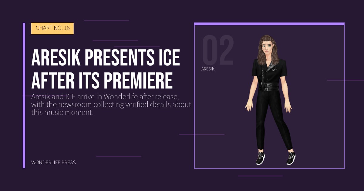 Wonderlife Press: Aresik presents ICE after its premiere. artist portrait. CHART NO. 16.