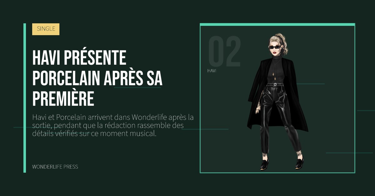 Wonderlife Press: Havi présente Porcelain après sa première. portrait des artistes. SINGLE.