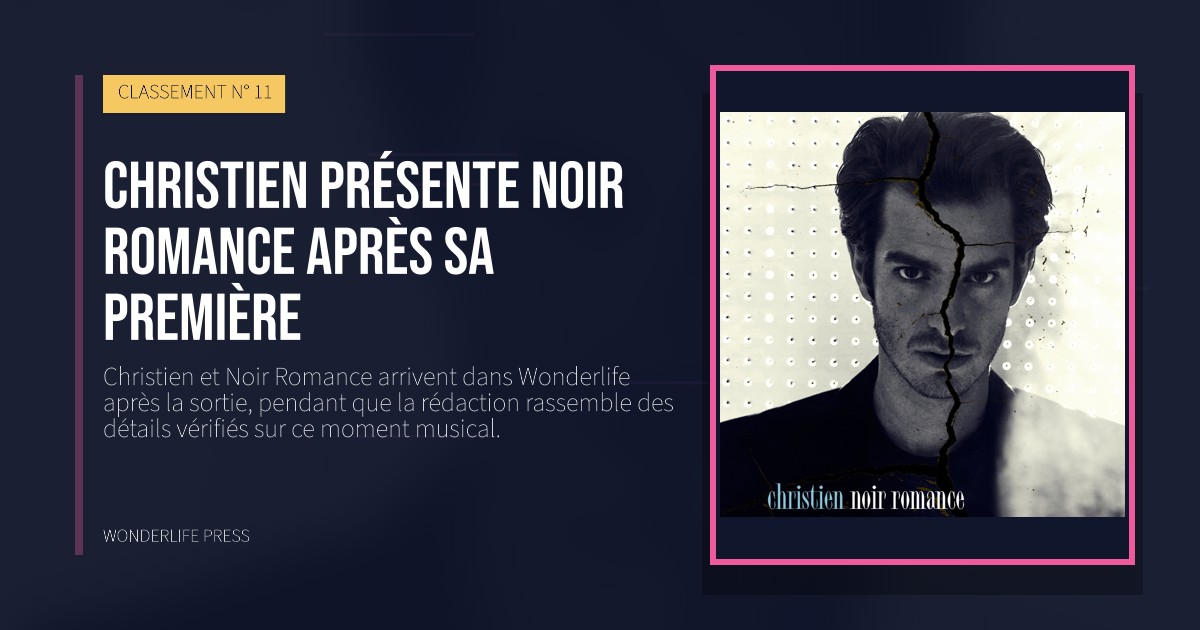 Wonderlife Press: Christien présente Noir Romance après sa première. pochette de la sortie. CLASSEMENT N° 11.
