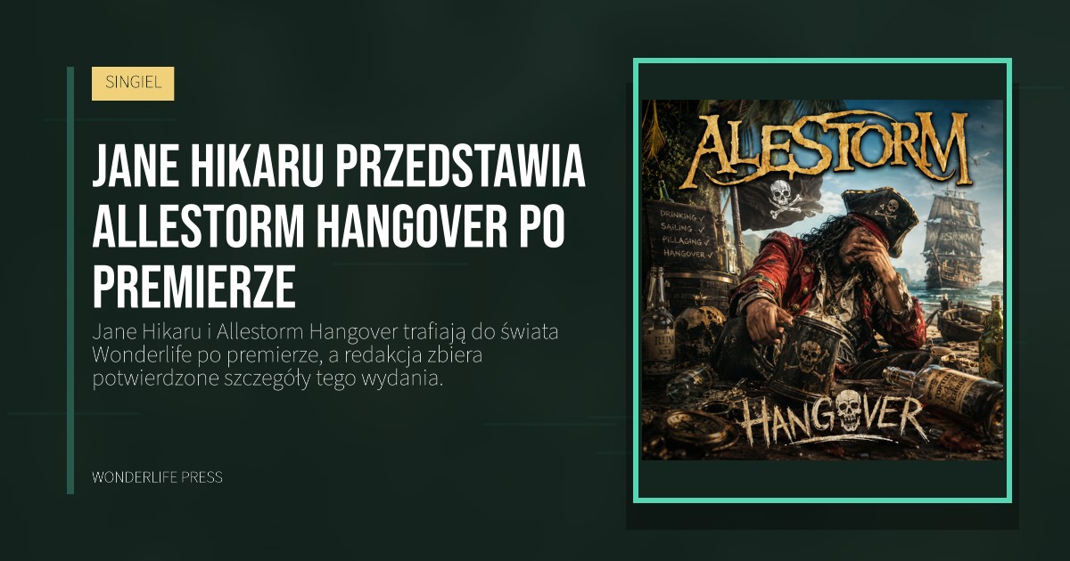 Wonderlife Press: Jane Hikaru przedstawia Allestorm Hangover po premierze. okładka wydawnictwa. SINGIEL.