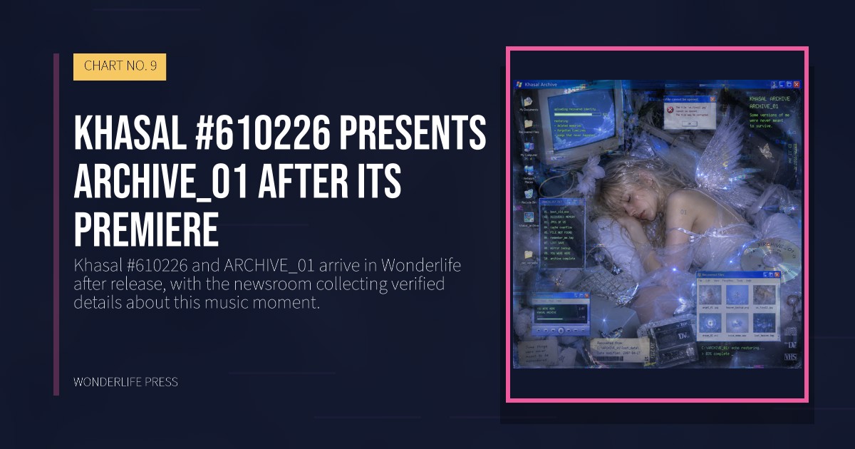 Wonderlife Press: Khasal #610226 presents ARCHIVE_01 after its premiere. release artwork. CHART NO. 9.
