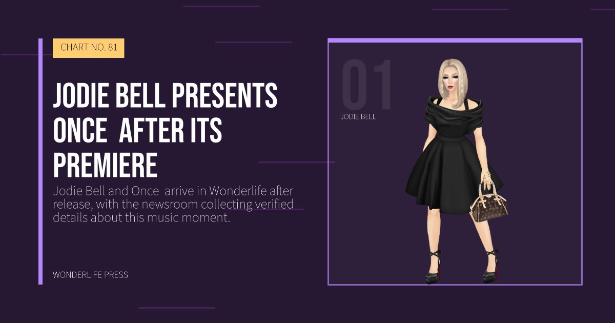 Wonderlife Press: Jodie Bell presents Once  after its premiere. artist portrait. CHART NO. 81.