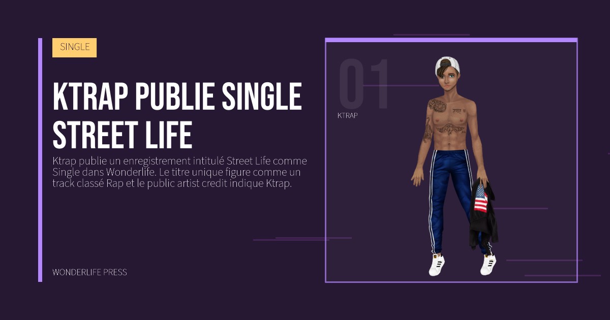 Wonderlife Press: Ktrap publie single Street Life. portrait des artistes. SINGLE.