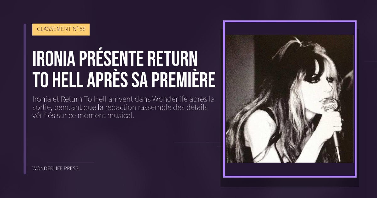 Wonderlife Press: Ironia présente Return To Hell après sa première. pochette de la sortie. CLASSEMENT N° 58.