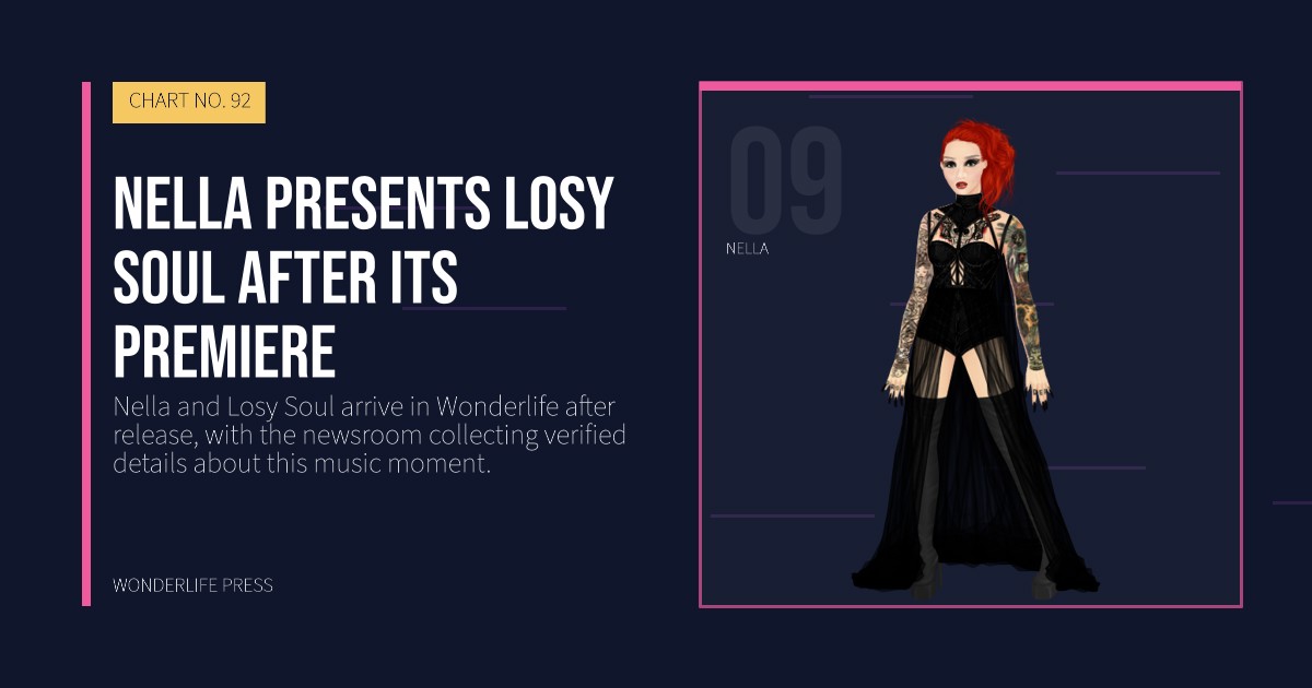 Wonderlife Press: Nella presents Losy Soul after its premiere. artist portrait. CHART NO. 92.