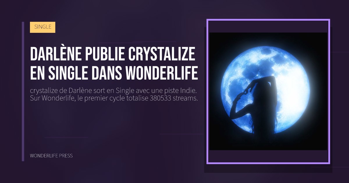 Wonderlife Press: Darlène publie crystalize en Single dans Wonderlife. pochette de la sortie. SINGLE.