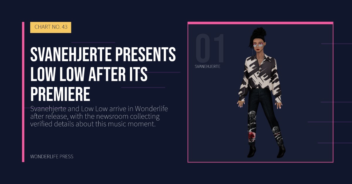 Wonderlife Press: Svanehjerte presents Low Low after its premiere. artist portrait. CHART NO. 43.