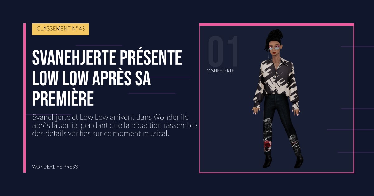 Wonderlife Press: Svanehjerte présente Low Low après sa première. portrait des artistes. CLASSEMENT N° 43.