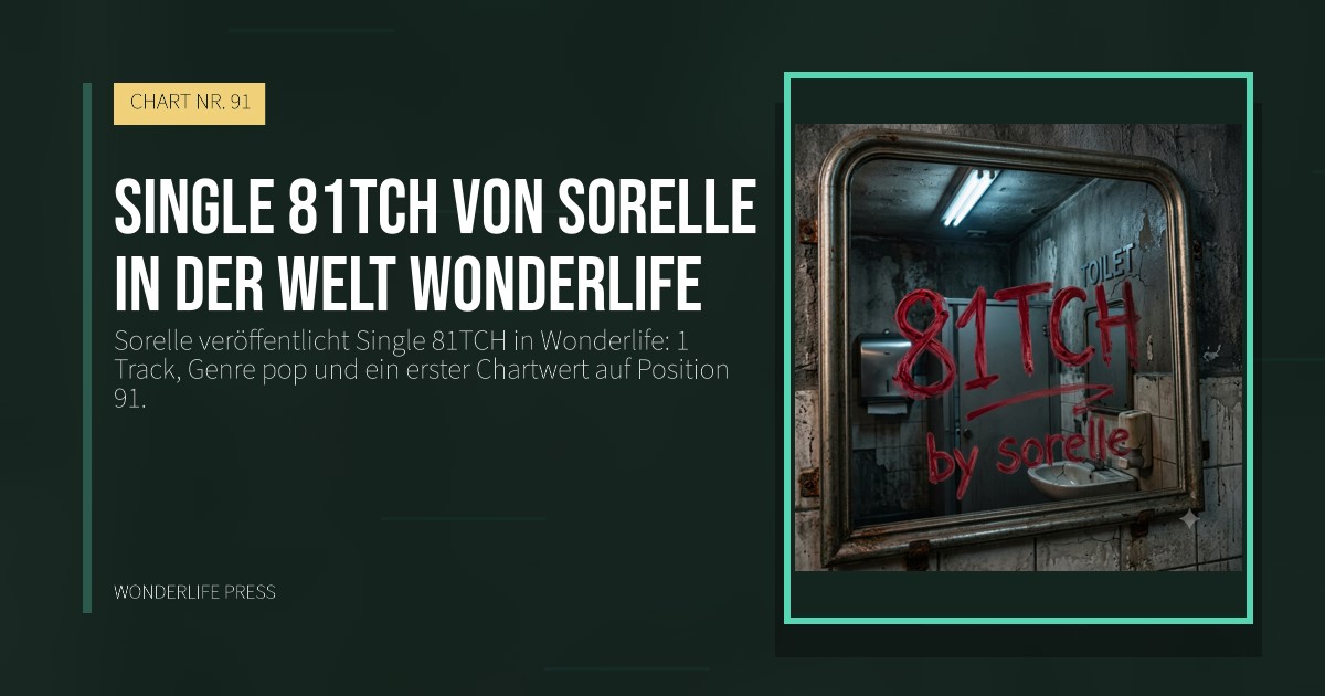 Wonderlife Press: Single 81TCH von Sorelle in der Welt Wonderlife. Veröffentlichungscover. CHART NR. 91.