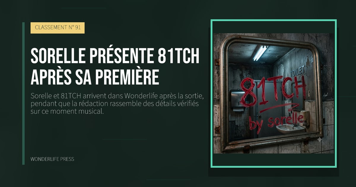 Wonderlife Press: Sorelle présente 81TCH après sa première. pochette de la sortie. CLASSEMENT N° 91.