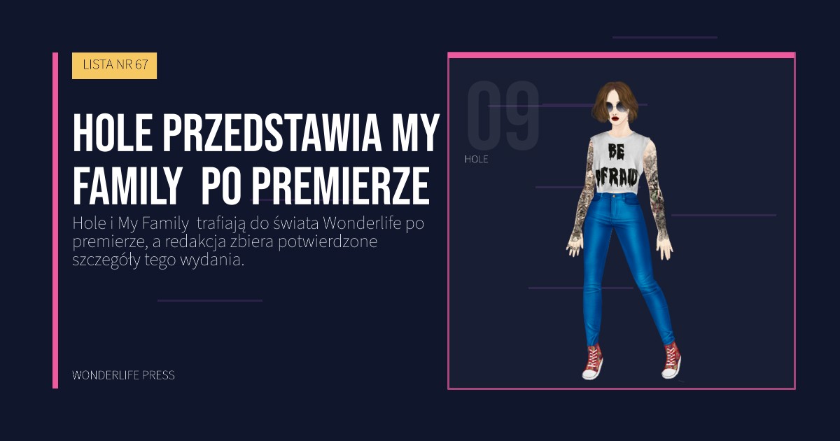 Wonderlife Press: Hole przedstawia My Family  po premierze. portret artystów. LISTA NR 67.