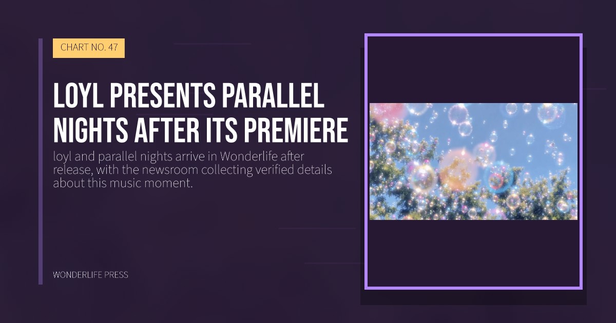 Wonderlife Press: loyl presents parallel nights after its premiere. release artwork. CHART NO. 47.