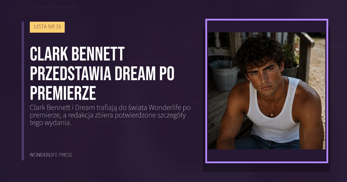 Wonderlife Press: Clark Bennett przedstawia Dream po premierze. okładka wydawnictwa. LISTA NR 31.