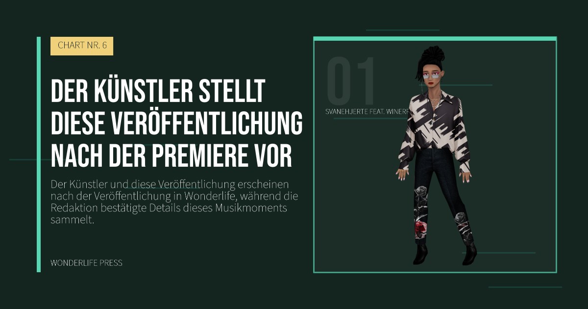 Wonderlife Press: Der Künstler stellt diese Veröffentlichung nach der Premiere vor. Künstlerporträt. CHART NR. 6.