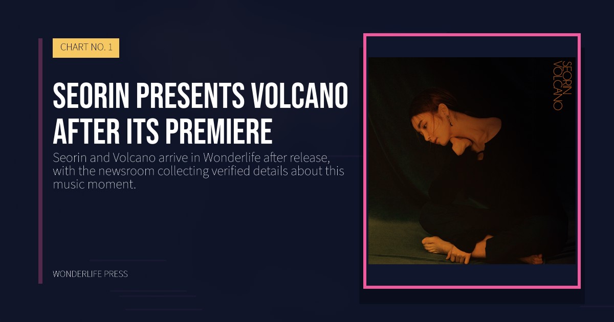 Wonderlife Press: Seorin presents Volcano after its premiere. release artwork. CHART NO. 1.