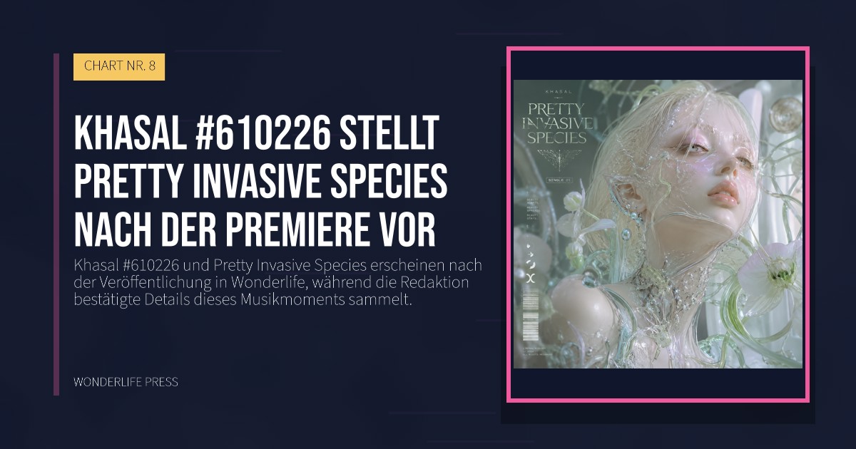 Wonderlife Press: Khasal #610226 stellt Pretty Invasive Species nach der Premiere vor. Veröffentlichungscover. CHART NR. 8.