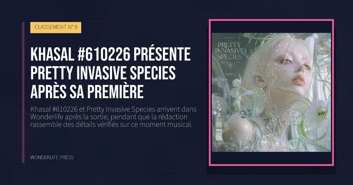 Wonderlife Press: Khasal #610226 présente Pretty Invasive Species après sa première. pochette de la sortie. CLASSEMENT N° 8.