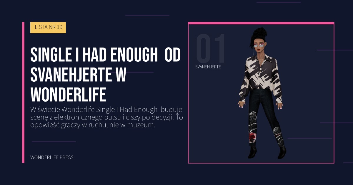 Wonderlife Press: Single I Had Enough  od Svanehjerte w Wonderlife. portret artystów. LISTA NR 19.