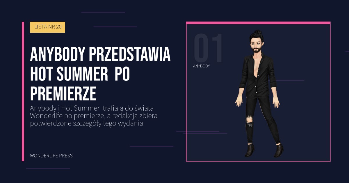 Wonderlife Press: Anybody przedstawia Hot Summer  po premierze. portret artystów. LISTA NR 20.