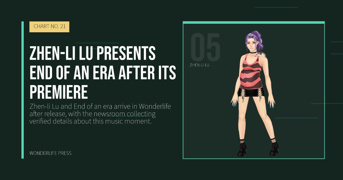 Wonderlife Press: Zhen-li Lu presents End of an era after its premiere. artist portrait. CHART NO. 21.