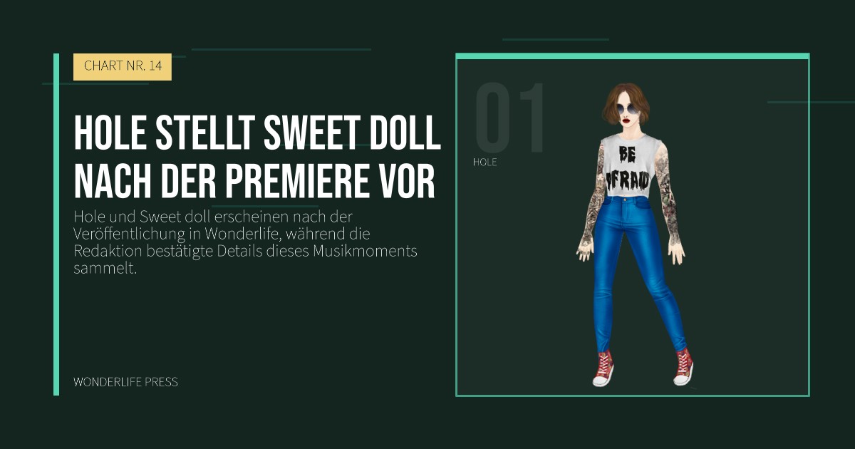 Wonderlife Press: Hole stellt Sweet doll nach der Premiere vor. Künstlerporträt. CHART NR. 14.