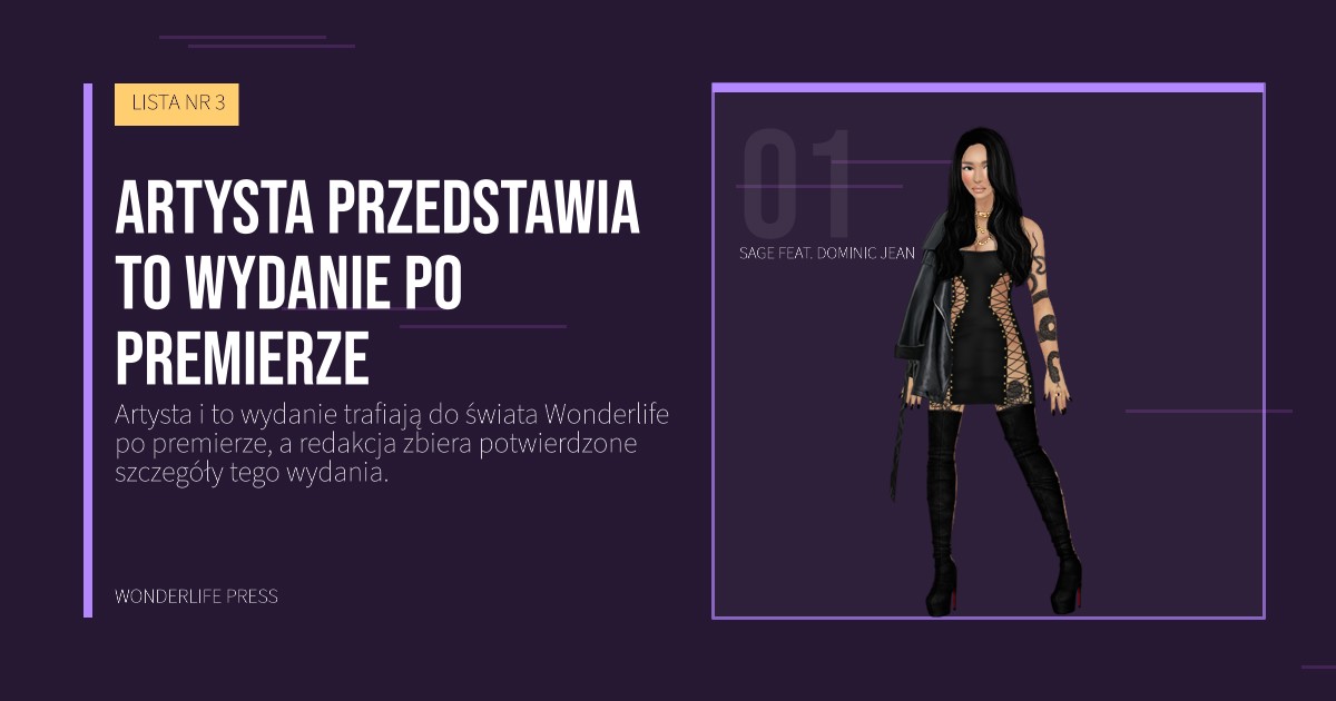 Wonderlife Press: Artysta przedstawia to wydanie po premierze. portret artystów. LISTA NR 3.
