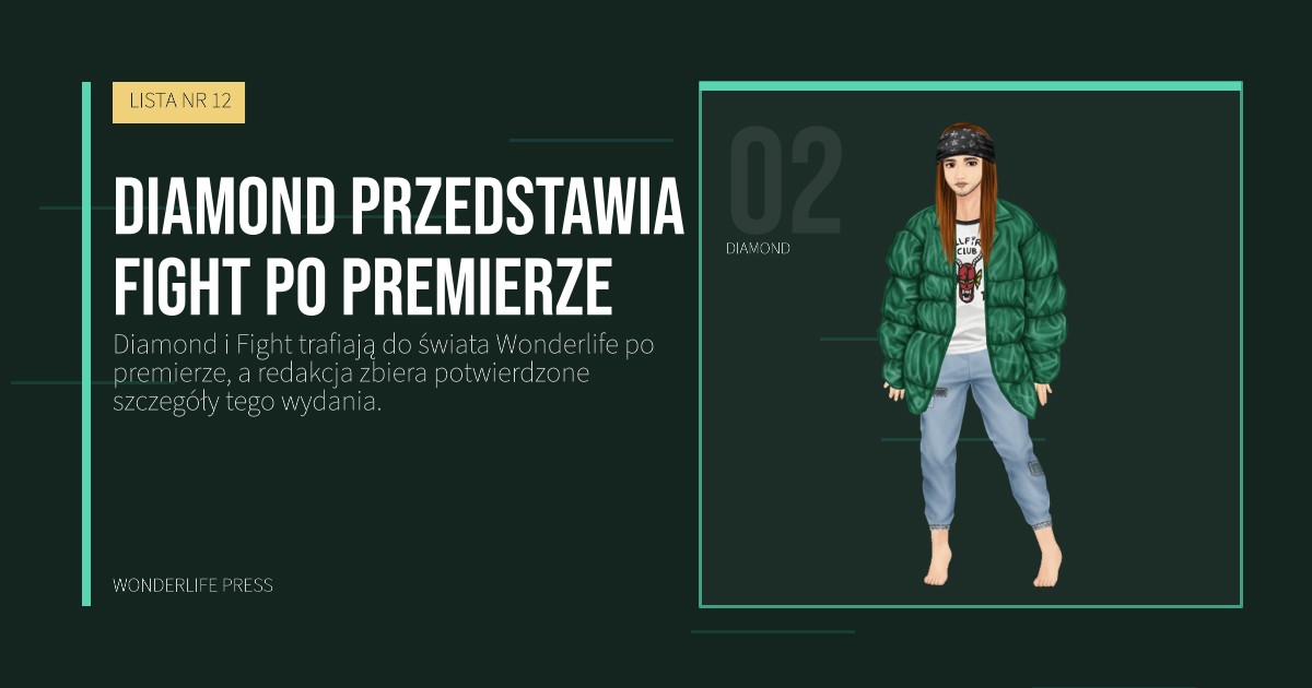 Wonderlife Press: Diamond przedstawia Fight po premierze. portret artystów. LISTA NR 12.