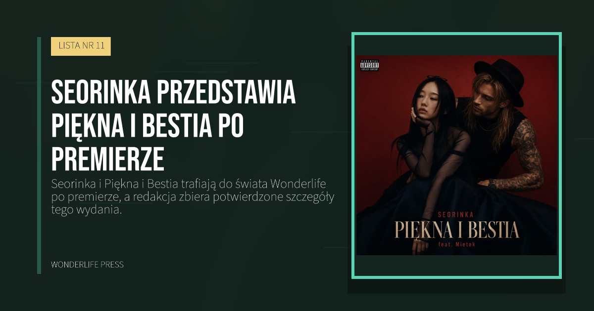 Wonderlife Press: Seorinka przedstawia Piękna i Bestia po premierze. okładka wydawnictwa. LISTA NR 11.