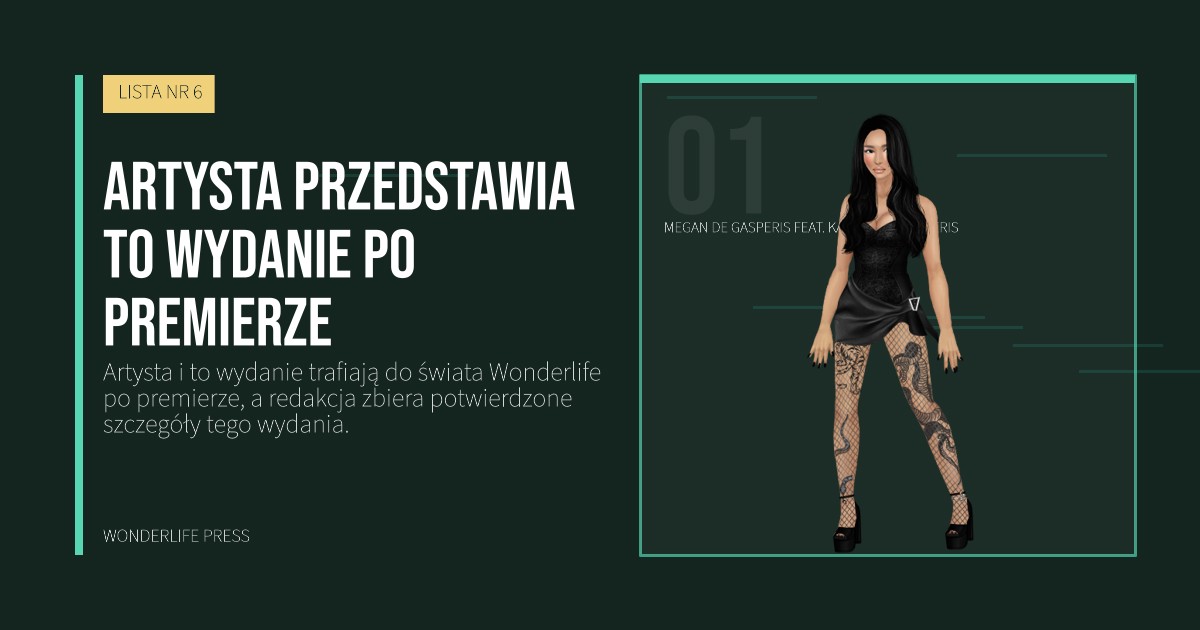 Wonderlife Press: Artysta przedstawia to wydanie po premierze. portret artystów. LISTA NR 6.