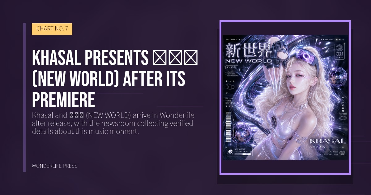 Wonderlife Press: Khasal presents 新世界 (NEW WORLD) after its premiere. release artwork. CHART NO. 7.