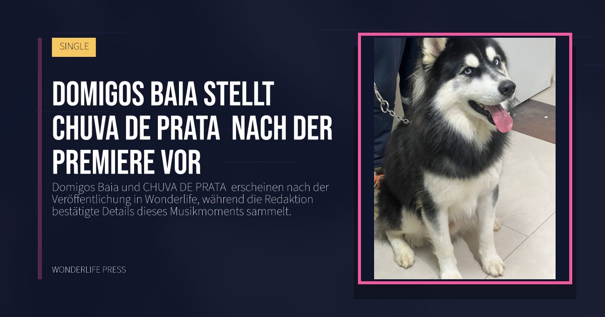 Wonderlife Press: Domigos Baia stellt CHUVA DE PRATA  nach der Premiere vor. Veröffentlichungscover. SINGLE.