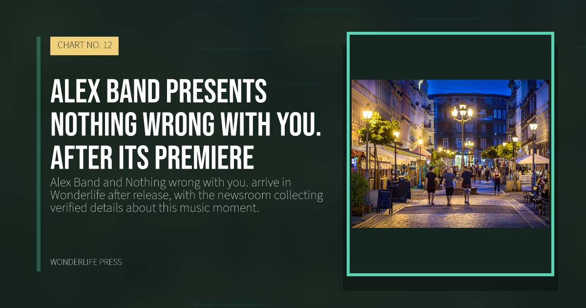 Wonderlife Press: Alex Band presents Nothing wrong with you. after its premiere. release artwork. CHART NO. 12.
