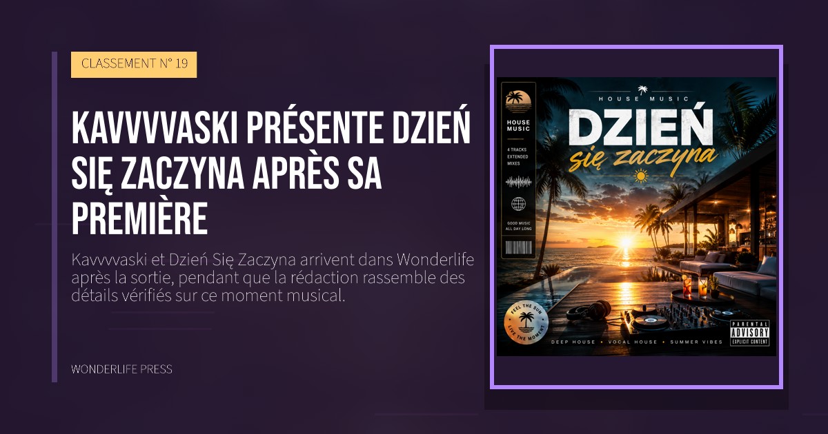 Wonderlife Press: Kavvvvaski présente Dzień Się Zaczyna après sa première. pochette de la sortie. CLASSEMENT N° 19.