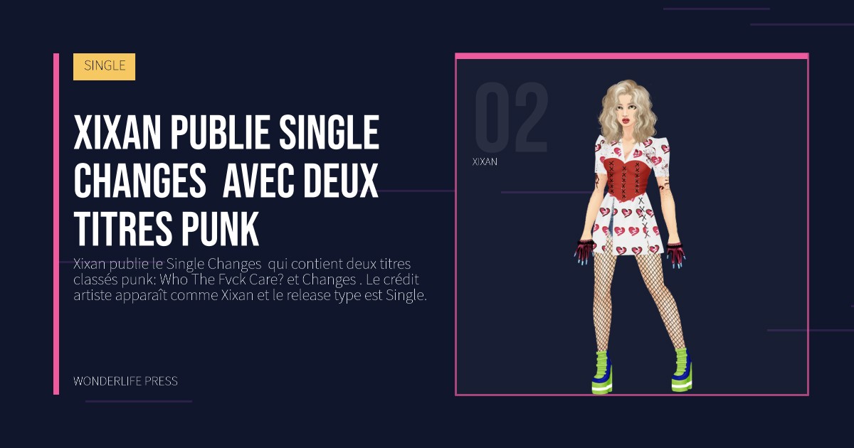 Wonderlife Press: Xixan publie Single Changes  avec deux titres punk. portrait des artistes. SINGLE.