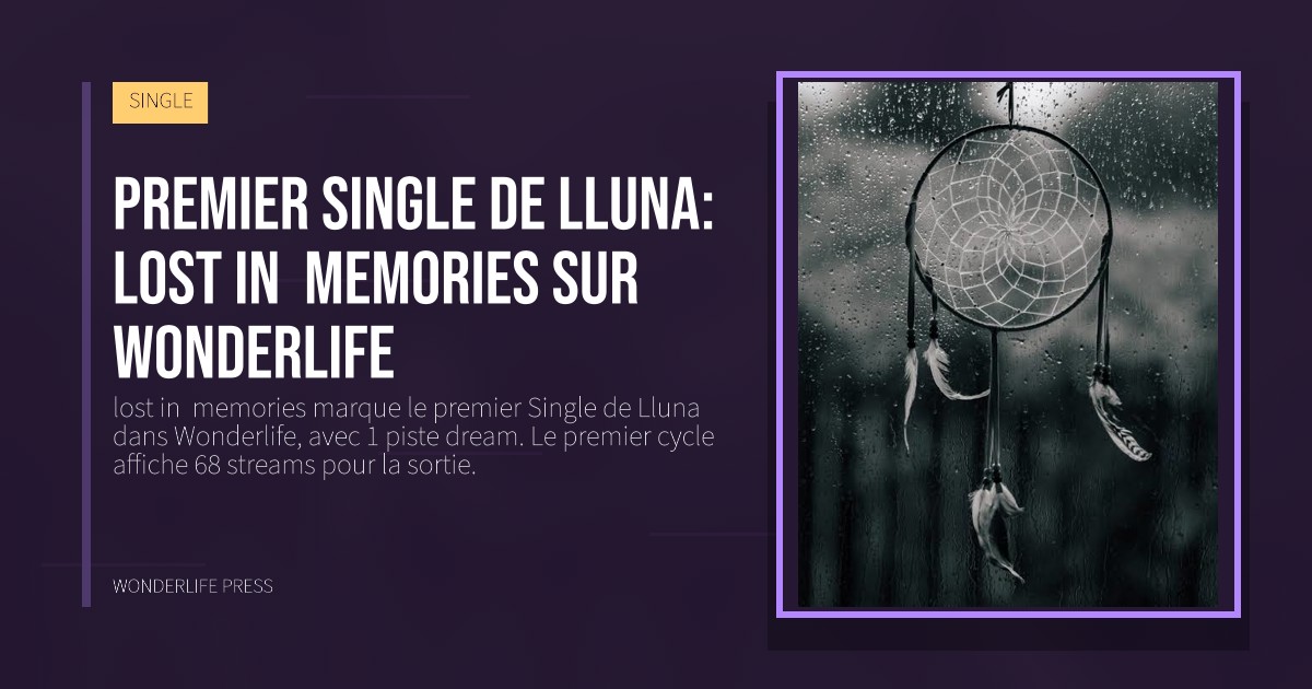 Wonderlife Press: Premier single de Lluna: lost in  memories sur Wonderlife. pochette de la sortie. SINGLE.