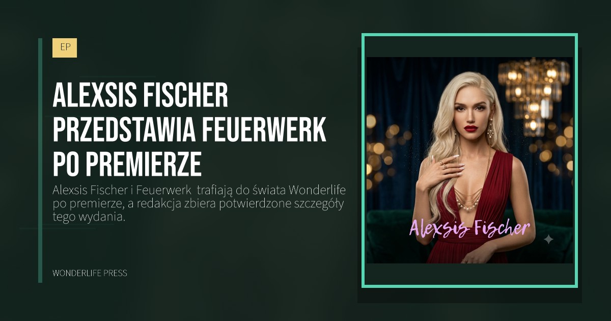 Wonderlife Press: Alexsis Fischer przedstawia Feuerwerk  po premierze. okładka wydawnictwa. EP.