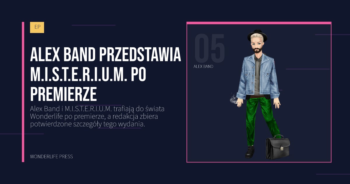 Wonderlife Press: Alex Band przedstawia M.I.S.T.E.R.I.U.M. po premierze. portret artystów. EP.