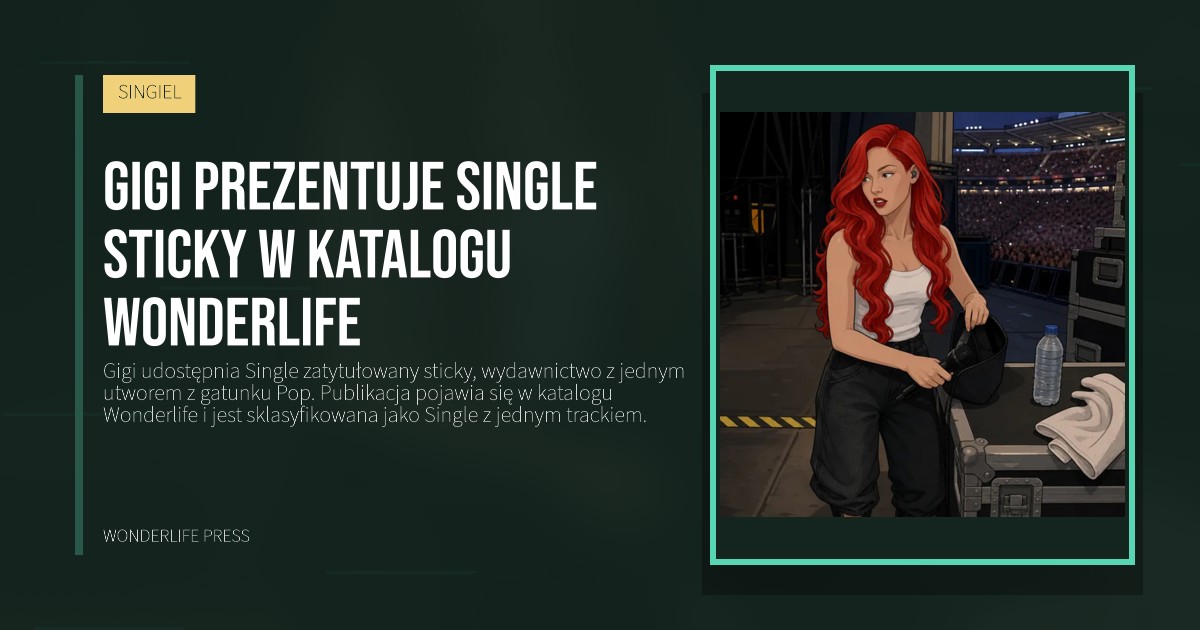 Wonderlife Press: Gigi prezentuje Single sticky w katalogu Wonderlife. okładka wydawnictwa. SINGIEL.