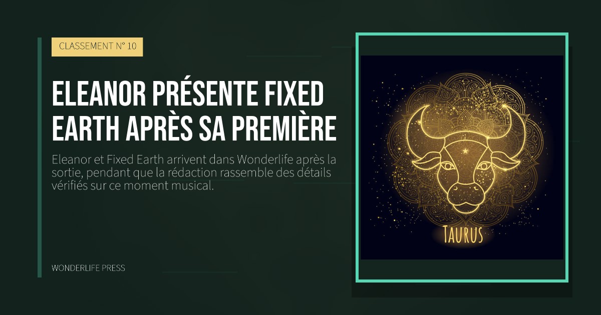 Wonderlife Press: Eleanor présente Fixed Earth après sa première. pochette de la sortie. CLASSEMENT N° 10.