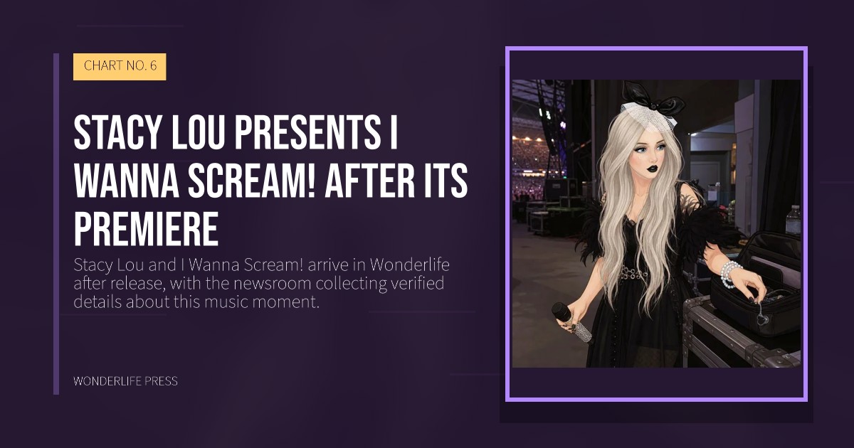 Wonderlife Press: Stacy Lou presents I Wanna Scream! after its premiere. release artwork. CHART NO. 6.