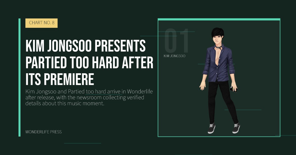 Wonderlife Press: Kim Jongsoo presents Partied too hard after its premiere. artist portrait. CHART NO. 8.