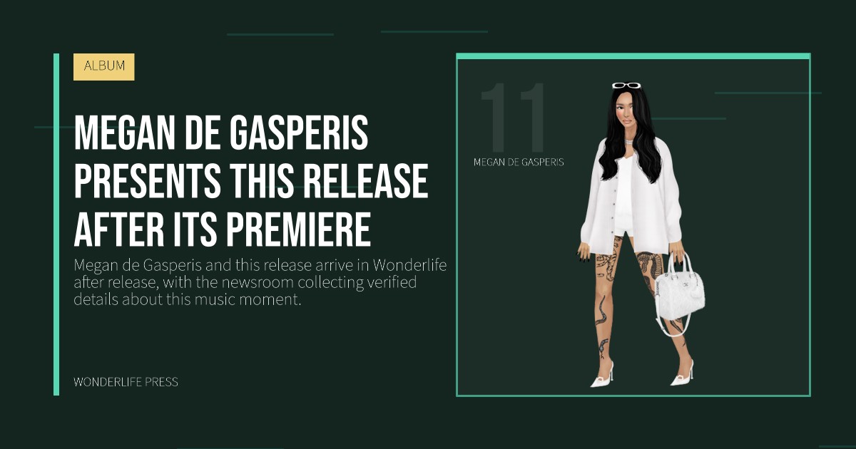 Wonderlife Press: Megan de Gasperis presents this release after its premiere. artist portrait. ALBUM.