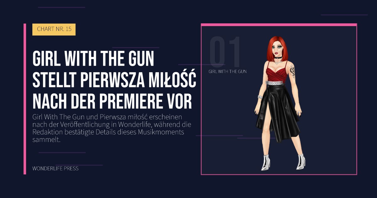Wonderlife Press: Girl With The Gun stellt Pierwsza miłość nach der Premiere vor. Künstlerporträt. CHART NR. 15.
