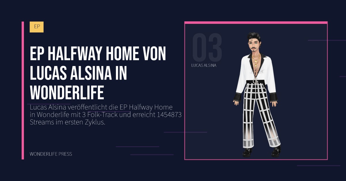 Wonderlife Press: EP Halfway Home von Lucas Alsina in Wonderlife. Künstlerporträt. EP.