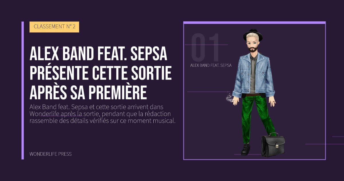 Wonderlife Press: Alex Band feat. Sepsa présente cette sortie après sa première. portrait des artistes. CLASSEMENT N° 2.